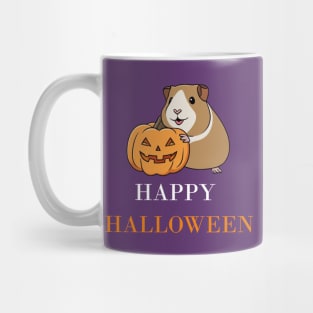 Happy Halloween Guinea Pig (White Typo) Mug